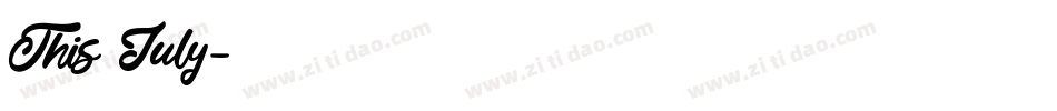This July字体转换
